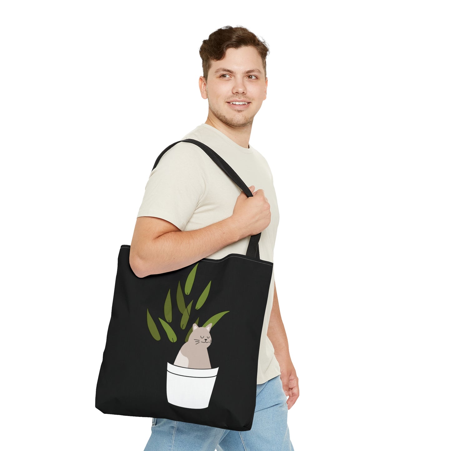 Black Cat Plant tote