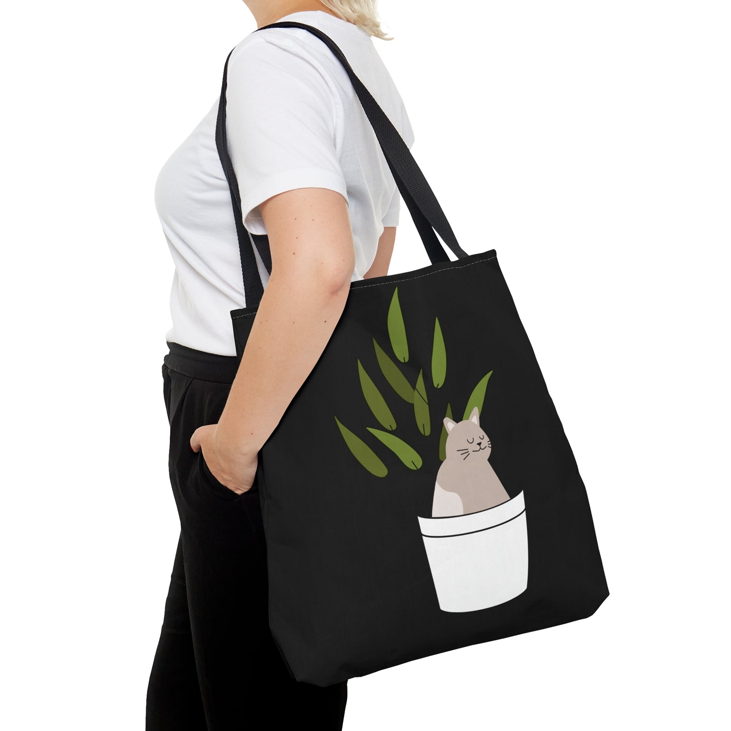 Black Cat Plant tote